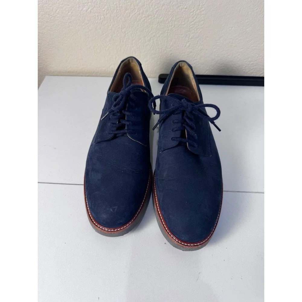 Samuel Hubbard Bucks Oxford Mens Size 9.5 Navy Blue Nubuck Vibram‎ Sole